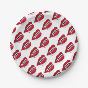 Plato De Papel Fangs de vampiros