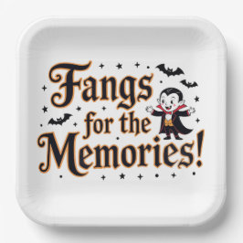 Plato De Papel Fangs Para Los Recuerdos