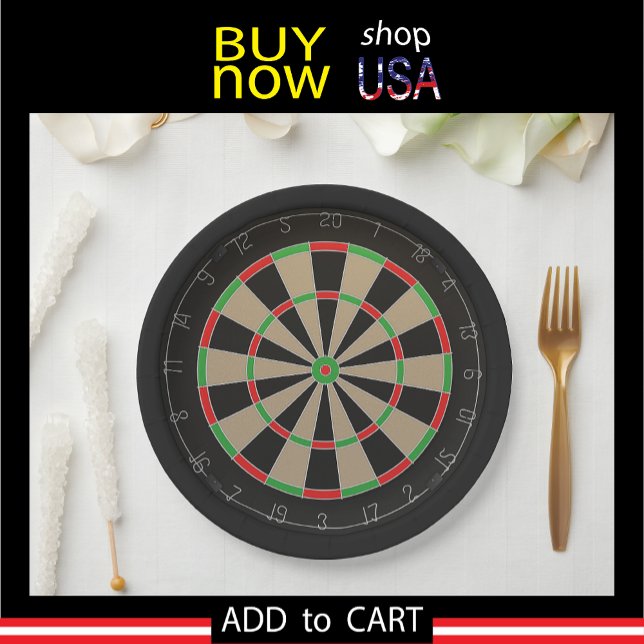 Plato De Papel Fans de Darts 🎯 😍 Dartboard (Subido por el creador)