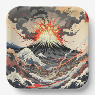 Plato De Papel Fantasía: El volcán japonés en erupción