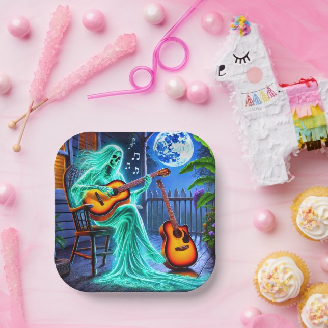 Plato De Papel Fantasma (Fiesta)