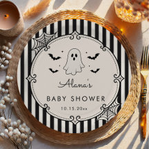 Fantasma de Gingham Negro Halloween