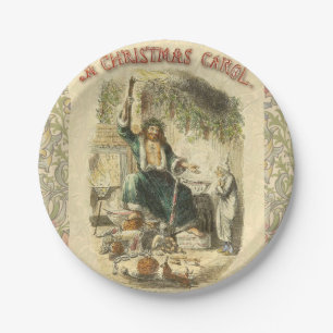 Plato De Papel Fantasma de la Navidad Presente Scrooge
