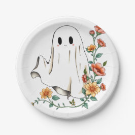 Plato De Papel Fantasma de Little Boo Halloween, Halloween, Fanta