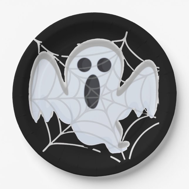 Plato De Papel Fantasma en la telaraña (Anverso)