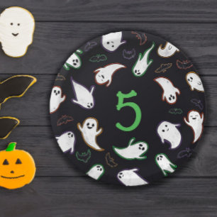 Plato De Papel Fantasma Fantasma y Bats Halloween Fiesta de cumpl