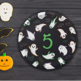Plato De Papel Fantasma Fantasma y Bats Halloween Fiesta de cumpl