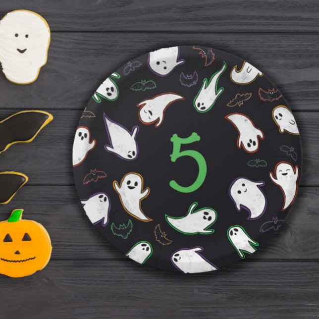Plato De Papel Fantasma Fantasma y Bats Halloween Fiesta de cumpl (Subido por el creador)