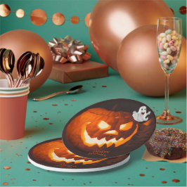 Plato De Papel Fantasma Lindo y Espeluznante Halloween
