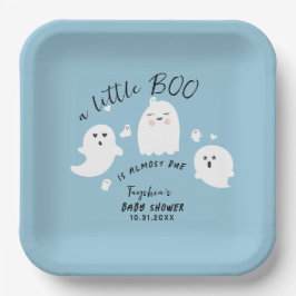 Plato De Papel Fantasma Pequeño Boo Boy Halloween Baby Shower