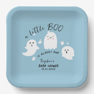 Plato De Papel Fantasma Pequeño Boo Boy Halloween Baby Shower