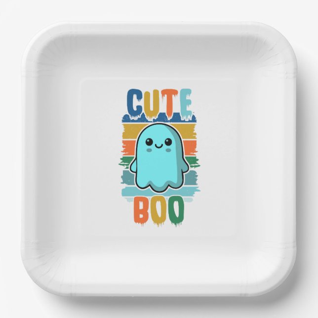Plato De Papel Fantasma retro vintage (Anverso)