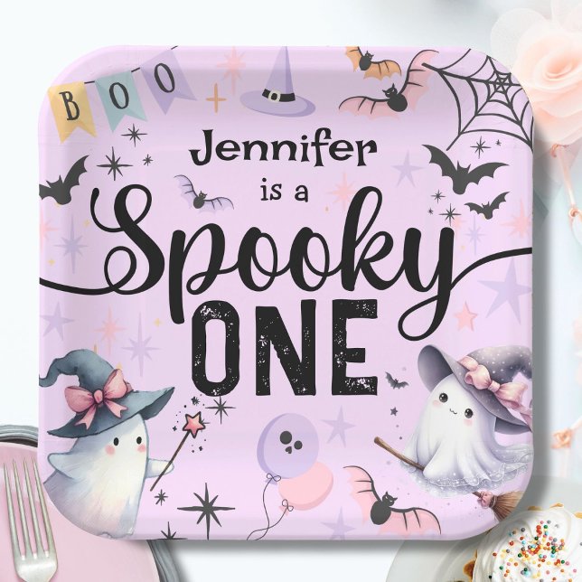 Plato De Papel Fantasma Un Chica Cute Fantasma Halloween Primer c (Subido por el creador)