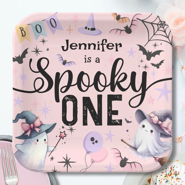 Plato De Papel Fantasma Un Chica Cute Fantasma Halloween Primer c (Subido por el creador)