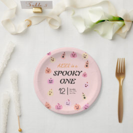 Plato De Papel Fantasma Un cumpleaños de Halloween