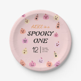 Plato De Papel Fantasma Un cumpleaños de Halloween