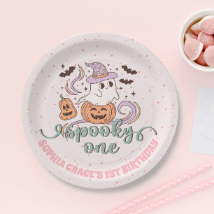 Plato De Papel Fantasma Un Fantasma Retro Halloween