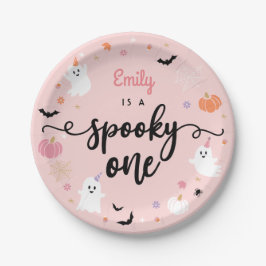 Plato De Papel Fantasma Un Halloween Tía Fantasma Primer cumpleañ