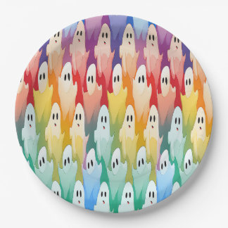 Plato De Papel Fantasmas de arco iris