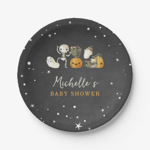 Plato De Papel Fantasmas frívolos gatos Halloween Cae Baby Shower