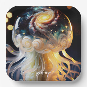 Plato De Papel Fantasy Cute Jellyfish Space Stars