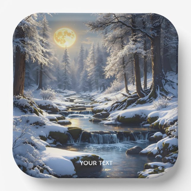 Plato De Papel Fantasy Cute Moon WinForest (Anverso)