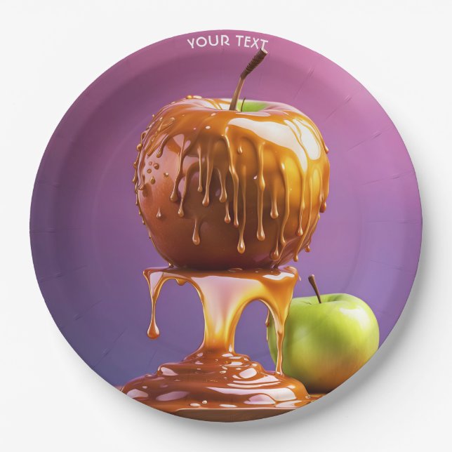 Plato De Papel Fantasy Cute Vivid Apple Caramel Syrup (Anverso)