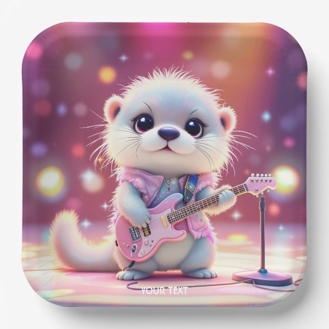 Plato De Papel Fantasy Cutter Otter Pop Star (Anverso)