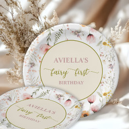 Plato De Papel Fantasy Fairy First Wilflower
