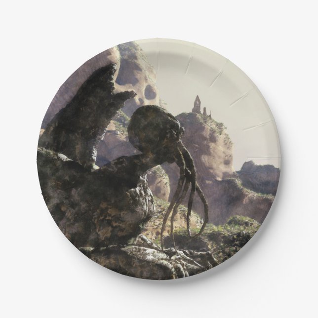 Plato De Papel Fantasy landscape (Anverso)