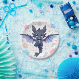 Plato De Papel Fantasy Sweet Dragon Baby Shower