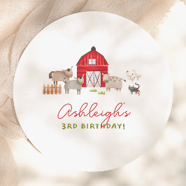 Plato De Papel Farm Animals Barnyard Bash Birthday Party