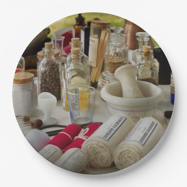 Plato De Papel Farmacia - Kit de campo de guerra civil (Anverso)