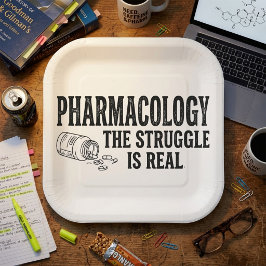 Plato De Papel Farmacología La Lucha Es Real Divertido Farmacia
