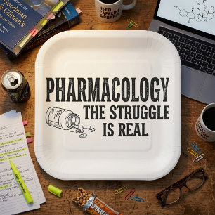 Plato De Papel Farmacología La Lucha Es Real Divertido Farmacia 