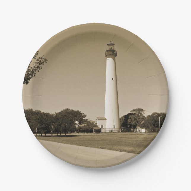 Plato De Papel Faro de Cape May (Anverso)