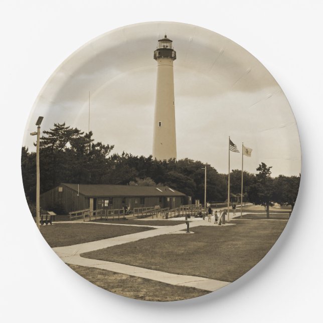 Plato De Papel Faro de Cape May (Anverso)