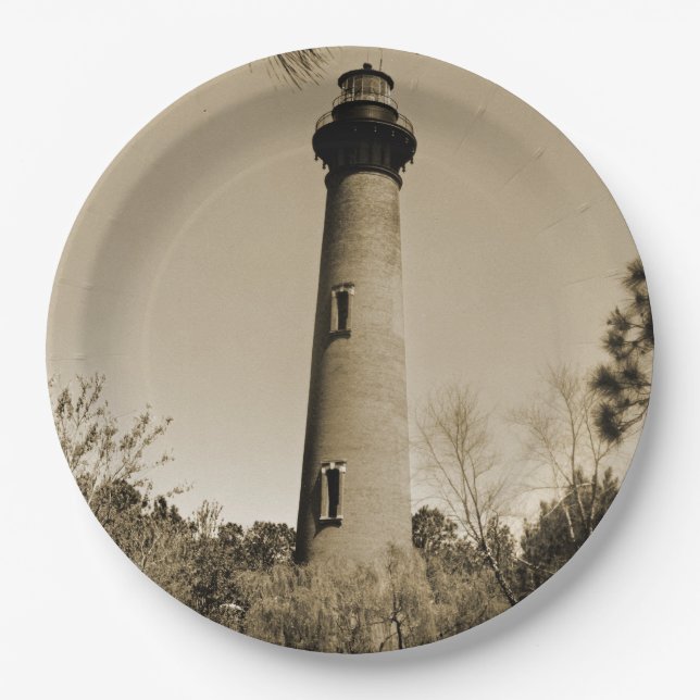 Plato De Papel Faro de Currituck (Anverso)