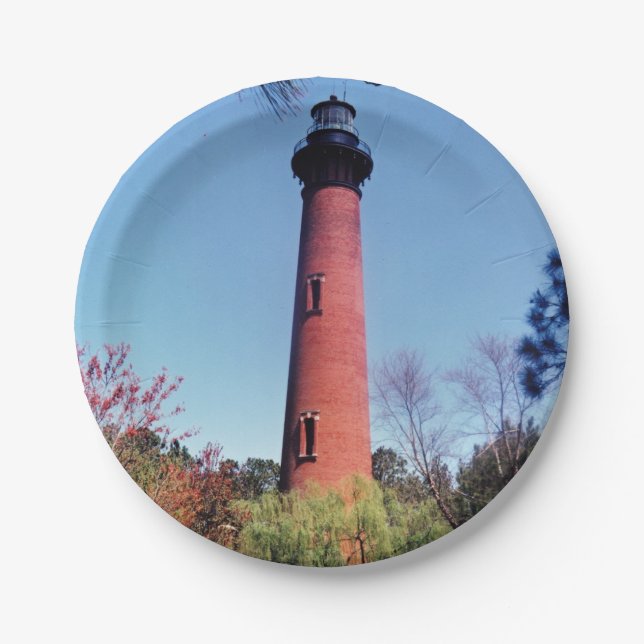 Plato De Papel Faro de Currituck (Anverso)