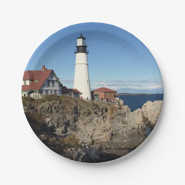 Plato De Papel Faro de Portland Head Maine (Anverso)
