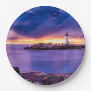 Plato De Papel Faro de Santa Cruz, California