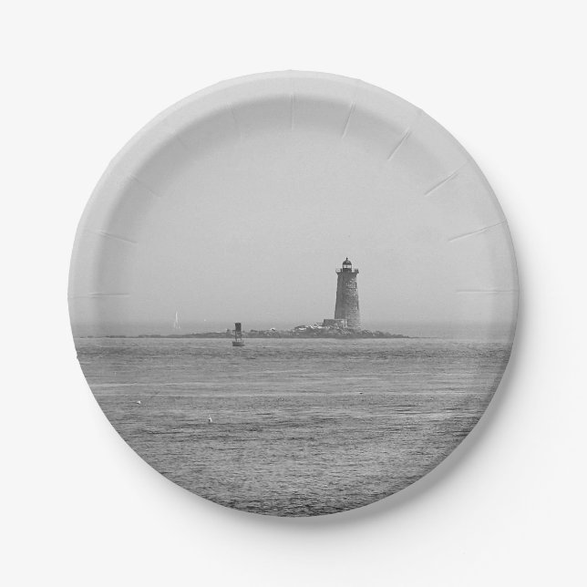 Plato De Papel Faro en la distancia (Anverso)
