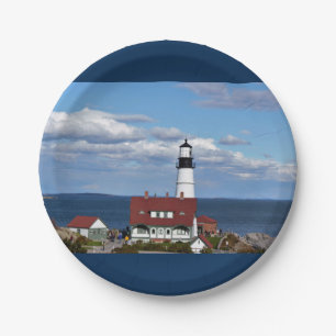 Plato De Papel Faro principal Maine de Portland