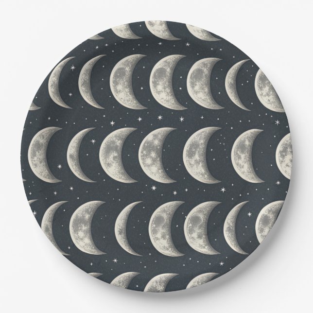 Plato De Papel Fase Lunar Celestial (3) (Anverso)