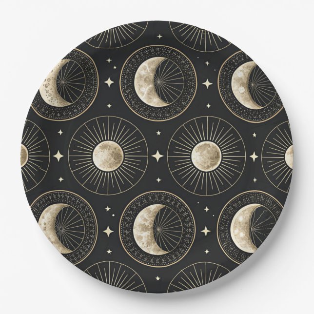 Plato De Papel Fase Lunar Celestial (5) (Anverso)