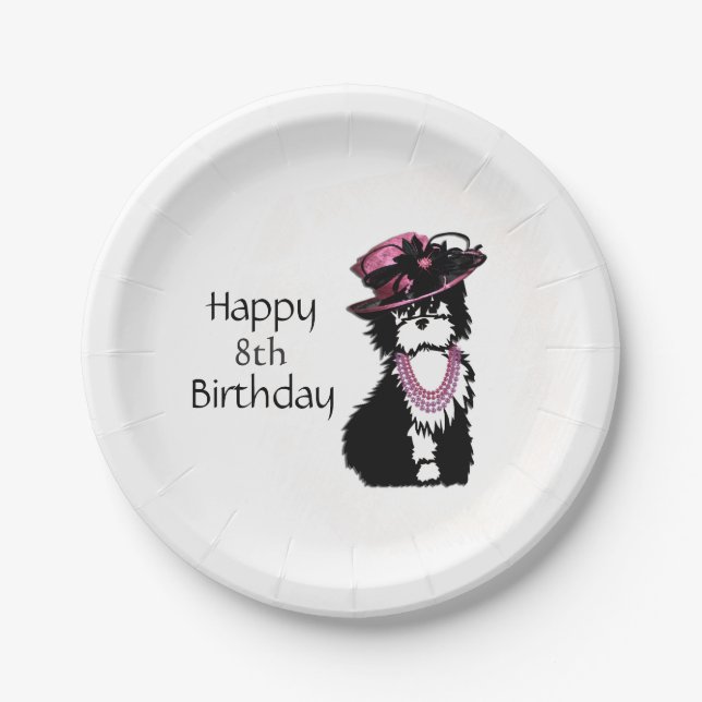 Plato De Papel Fashionista Puppy Dog Cumpleaños (Anverso)