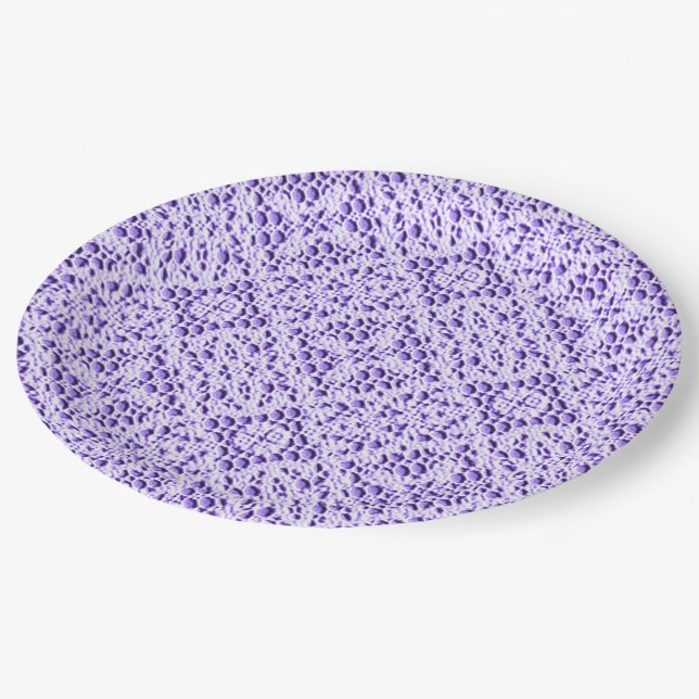 Plato De Papel Faux Crochet Mauve (Angular)