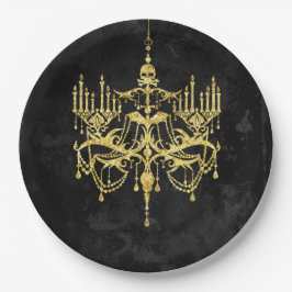 Plato De Papel Faux-Purpurina Chandelier