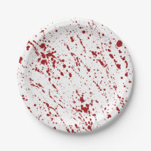 Faux Red Blood Spatter Halloween Party