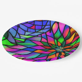 Plato De Papel Faux Seted Glass